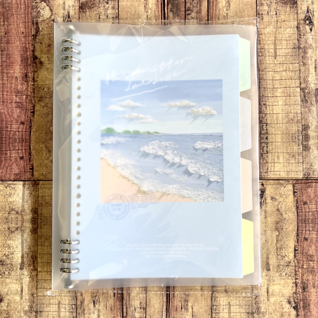 Map Binder Wengu Scenery B1024 A5 B5 Tansparant 8 Ring Besi - Binder Note Plus Loose Leaf dan Divider - Binder File