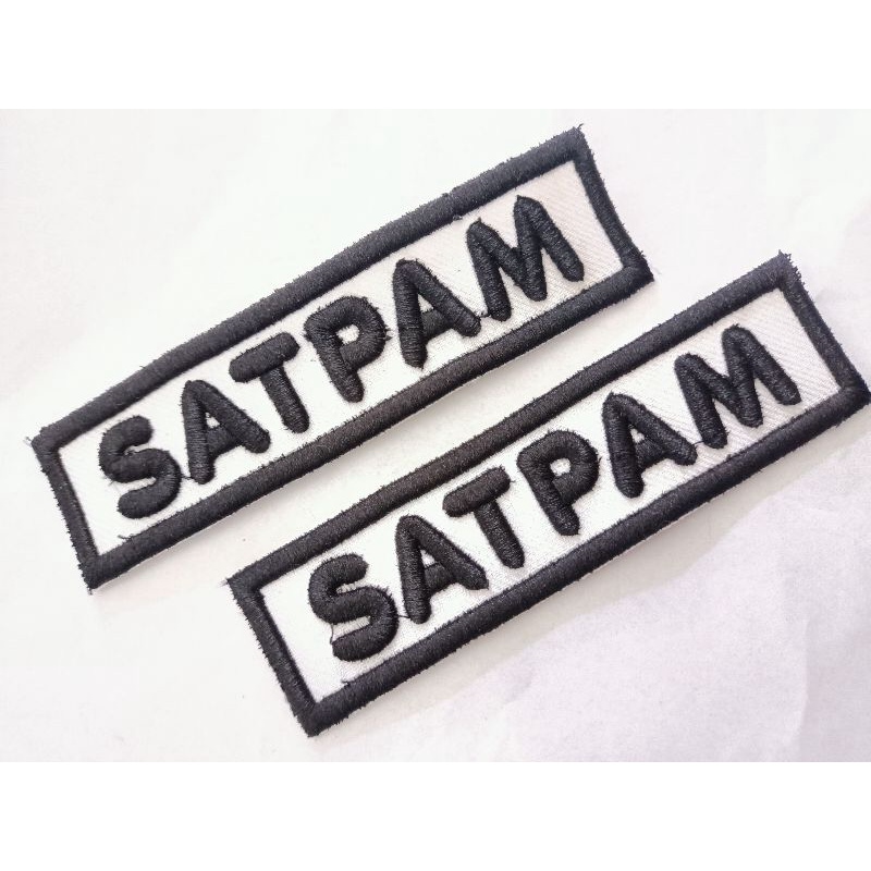 bed satpam timbul 3D,Logo bordir satpam timbul 3D