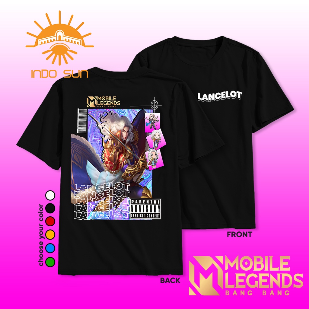 KAOS MOBILE LEGENDS HERO LANCELOT - KAOS MOBILE LEGENDS TERBARU - KAOS MOBILE LEGENDS BISA COSTUM - 