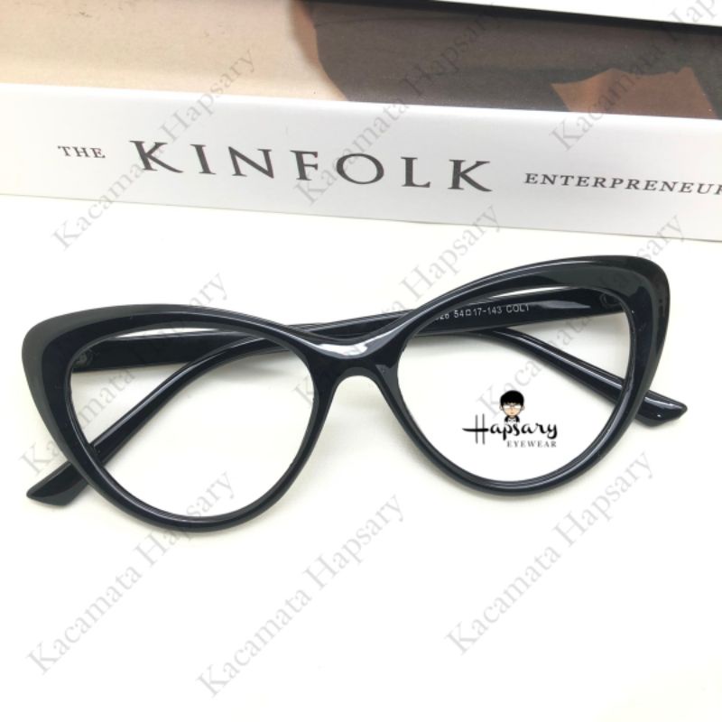 Frame Kacamata Minus Wanita Cat Eye 28026 Antiradiasi Blueray | Photocromic dan Bluecromic