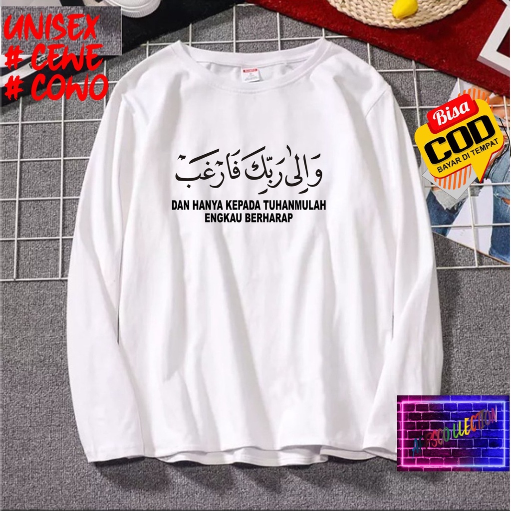 Cod Gratis Ongkir/Kaos DAN HANYA KEPADAMU TUHANMULAH ENGKAU BERHARAP/Kaos Santri SantriwatiKaos Pria Pesantren/Kaos Murah/Pakaian Pria  Pakaian Wanita Islam Dakwahl/Best Seller