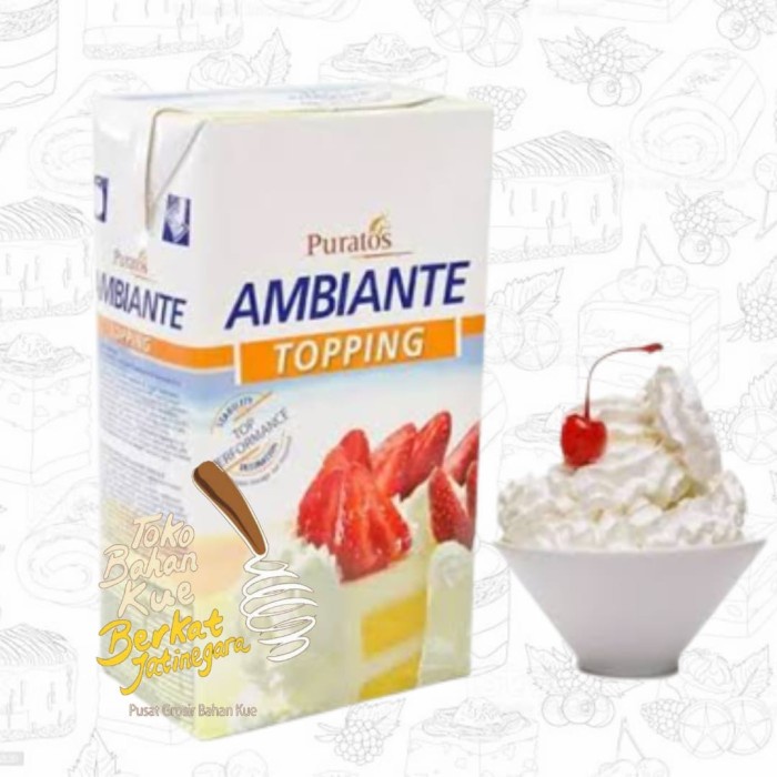 

AMBIANTE WHIPPING CREAM PURATOS 1 LITER / TOPPING UNTUK DEKORASI