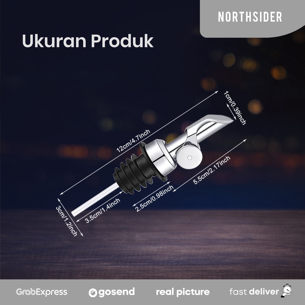 BOTTLE POURER SMOOTH STOPPER TUTUP BOTOL LIQUOR WHISKEY WINE - CF-BP1