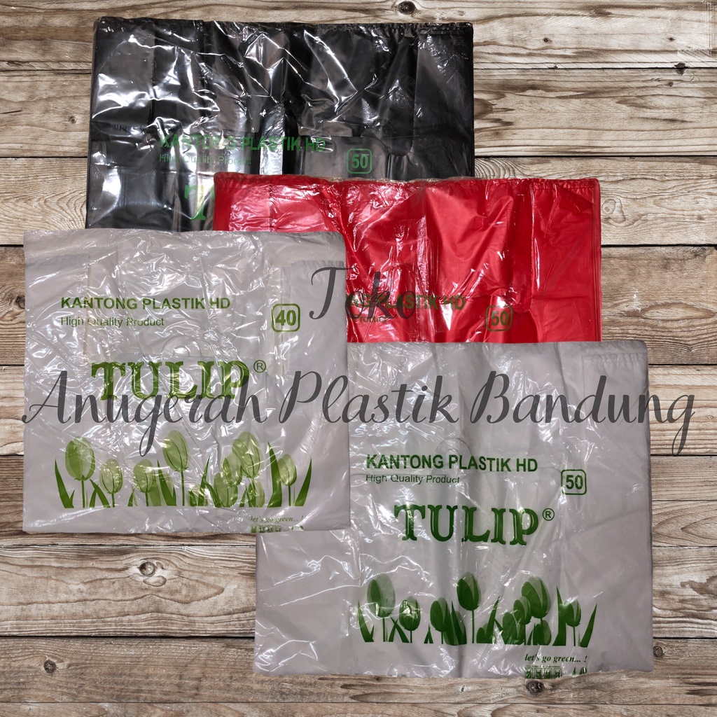 Kantong Kresek Tebal Merek Tulip Ukuran 40 / 50