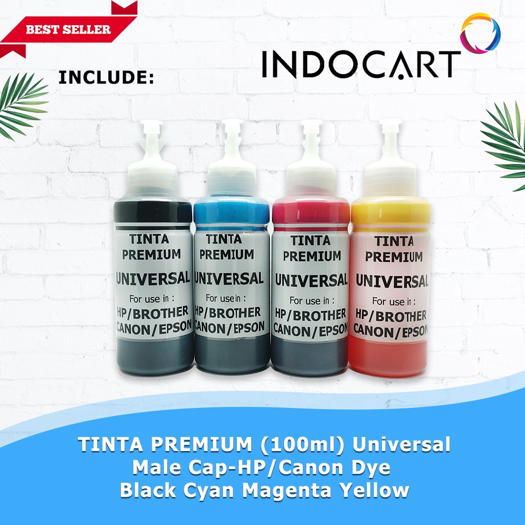 INDOCART Paket Infus CISS 4 warna utk Printer Inkjet HP Canon Epson