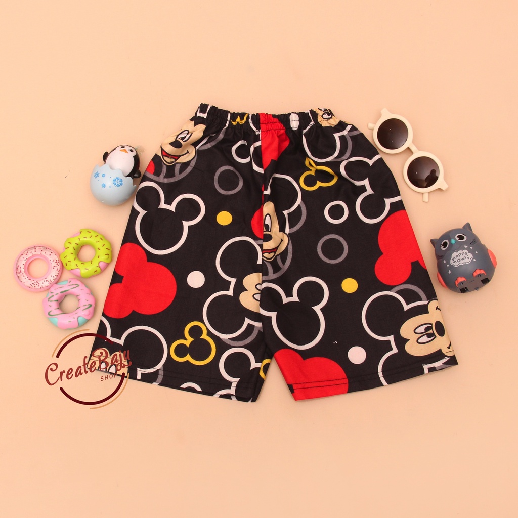 CELANA PENDEK ANAK MOTIF MICKIY UKURAN S M L CELANA SANTAI ANAK UNISEX