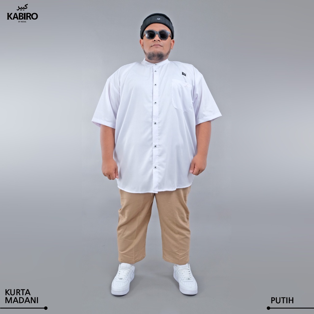 Kemko KABIRO Kemeja Koko Pria Lengan Pendek Jumbo Big Size