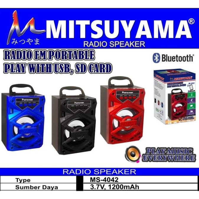 Mitsuyama Speaker Bluetooth Radio Speaker Aktif Speaker Quran MS-4042