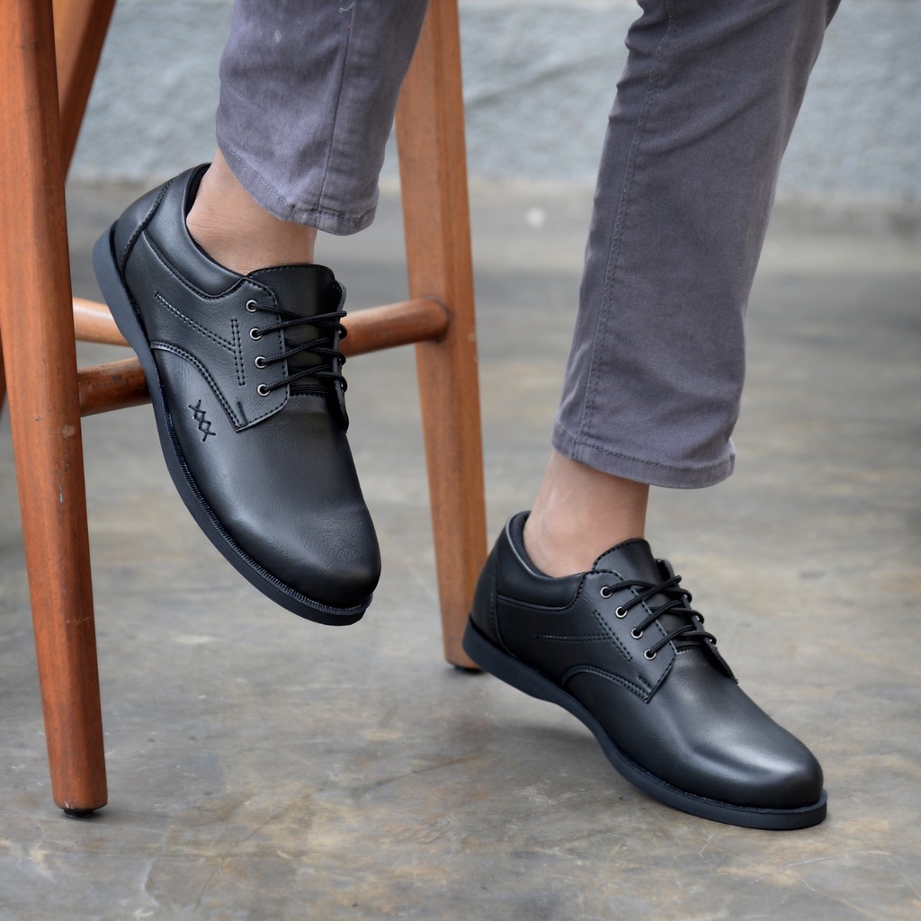 RIONZ X EDGAR SERIES - Sepatu Formal Casual Pantofel Pria Resmi Formal Kasual Hitam Coklat Brown Black Kantor Kuliah Kondangan Kerja Dinas Guru Terbaru Rerlaris Murah