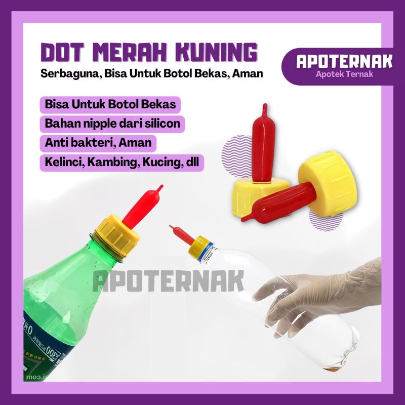 DOT KAMBING Merah OREN / kuning Grade A | DOT CEMPE DOMBA | Nipple Kambing MERAH KUNING