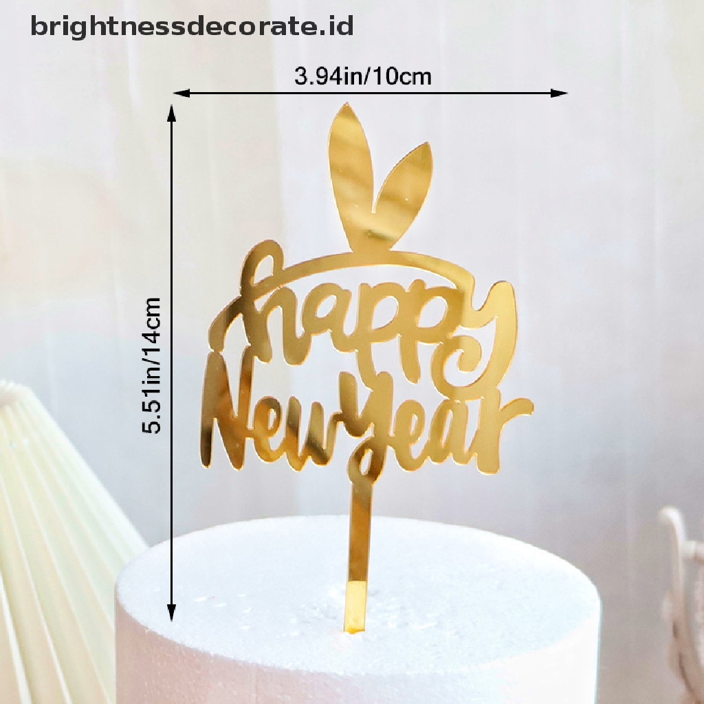 [Birth] 2023hiasan Sisipan Kue Akrilik Happy New Year Party [ID]