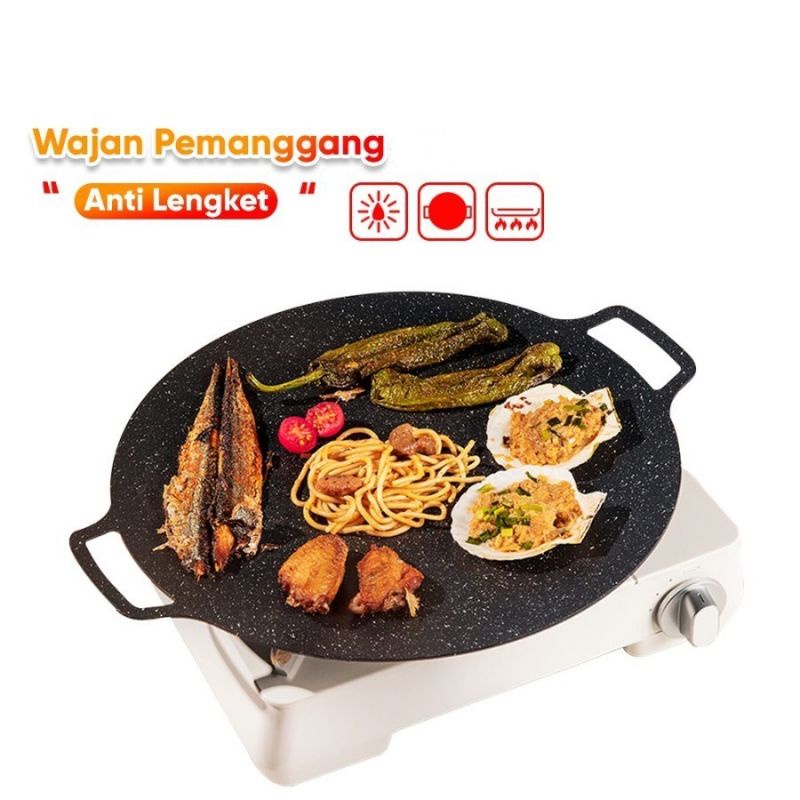 WAJAN KONDUKSI DATAR ANTI LENGKET / KUALI WAJAN KONDUKSI / GRILL PAN ANTI LENGKET / LOYANG DATAR