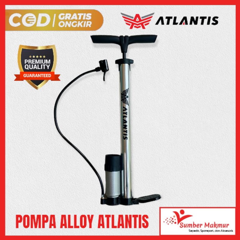 Pompa Kompa Angin Udara Sepeda Motor Mobil Alloy Alumunium Atlantis Support High Pressure Tekanan Tinggi
