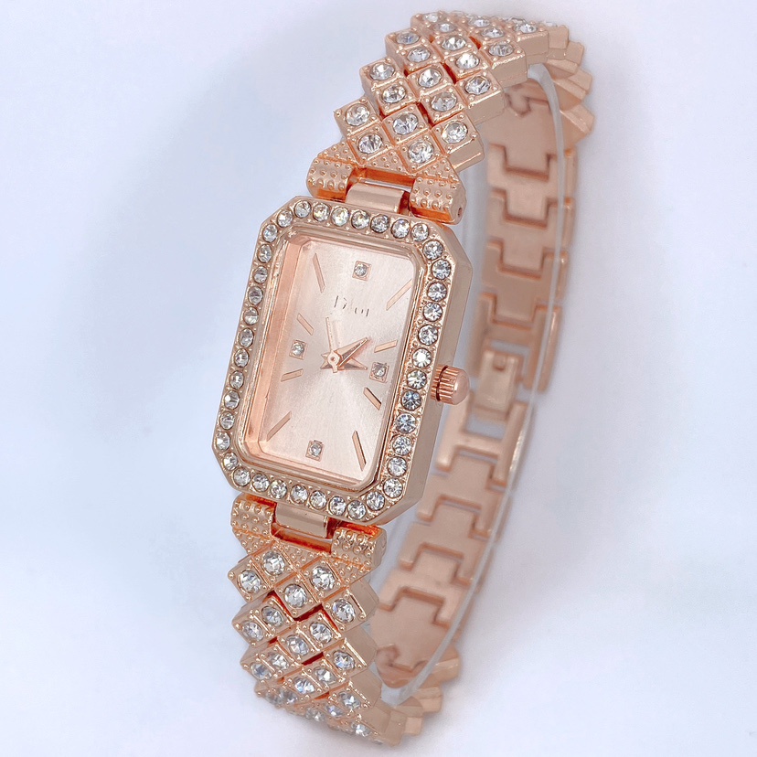 Jam Tangan Wanita Mewah Terbaru 2023 Rantai Stainles Diamond +BOX