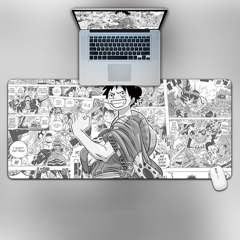 One Piece Mouse Pad Animasi Besar Anime Kreatif Kulit Kantor Tulisan Tahan Air Desktop Pad