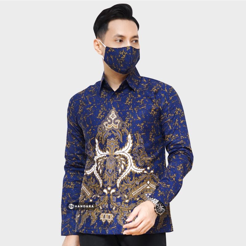KEMEJA BATIK MODERN SLIMFIT PANJANG BAHUN KATUN HALUS FULL FURING HALUS