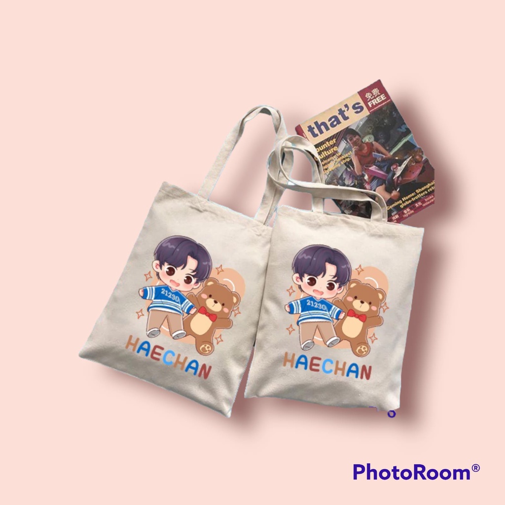 TOTE BAG KANVAS MURAH/TOTE BAG WANITA / TOTE BAG MOTIF NCT DREAM KOREA PAKAI RESLETING