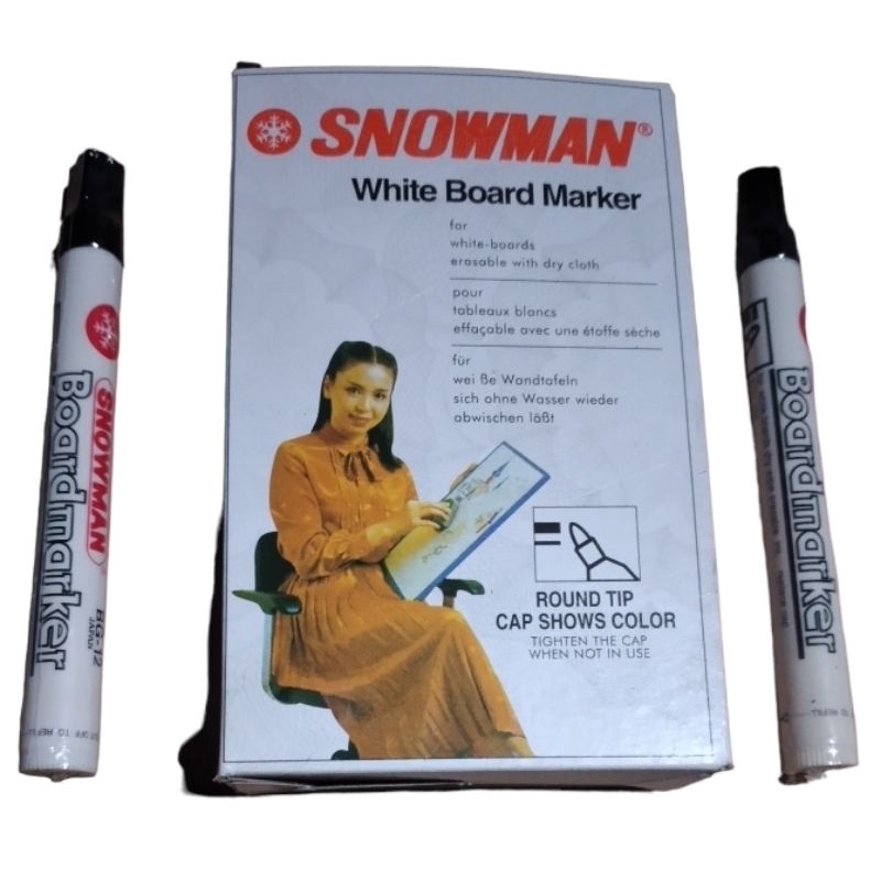

(Grosir) Spidol Snowman White Boar Marker BG-12 ( Minim Order 12 Pcs )
