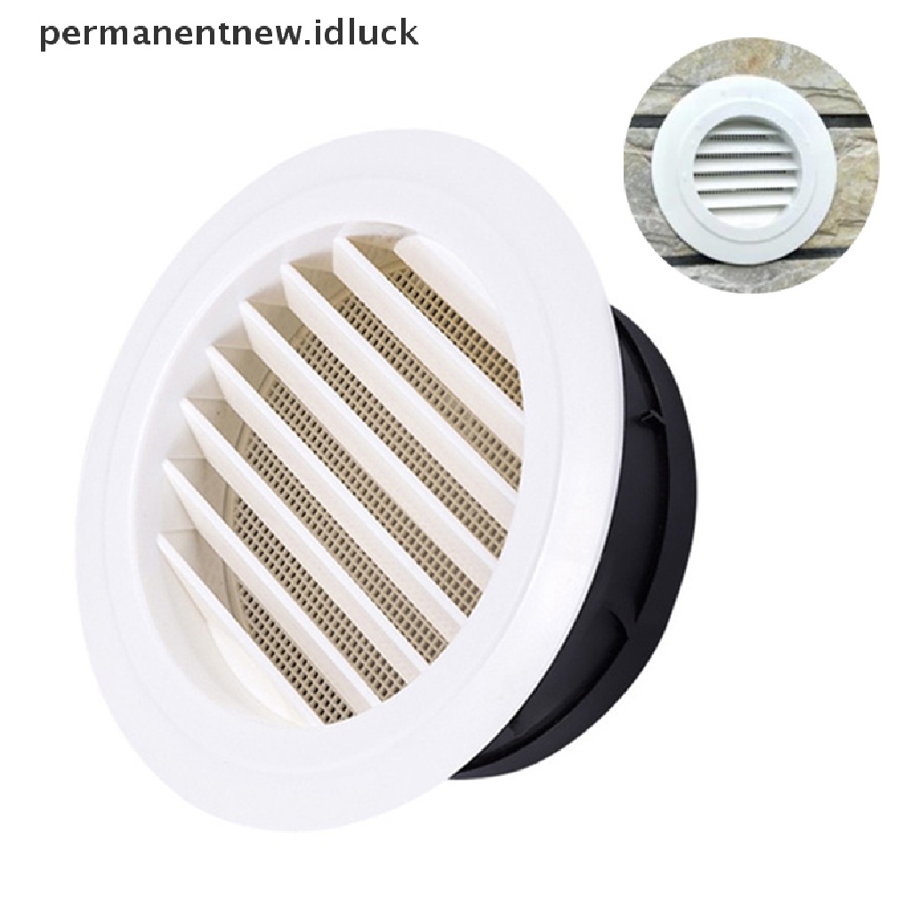 [luckypermanentnew] Exterior Wall Air Vent Grille Plastik Putaran Udara Exhaust Vent Gril Ducg [ID]