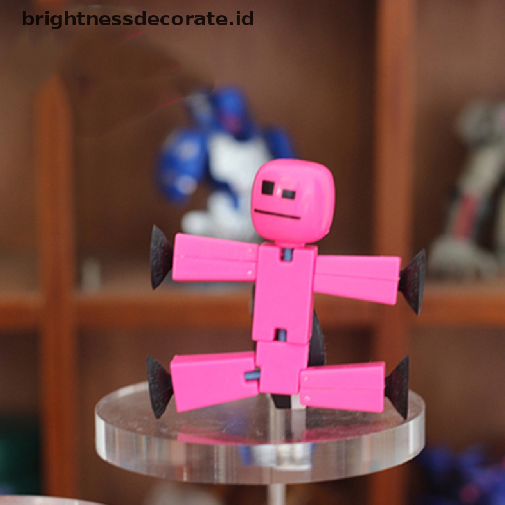 [Birth] 2pcs Warna Acak Stikbot Screen Animasi Mainan Gudang Boneka Dengan Sucker Toys [ID]