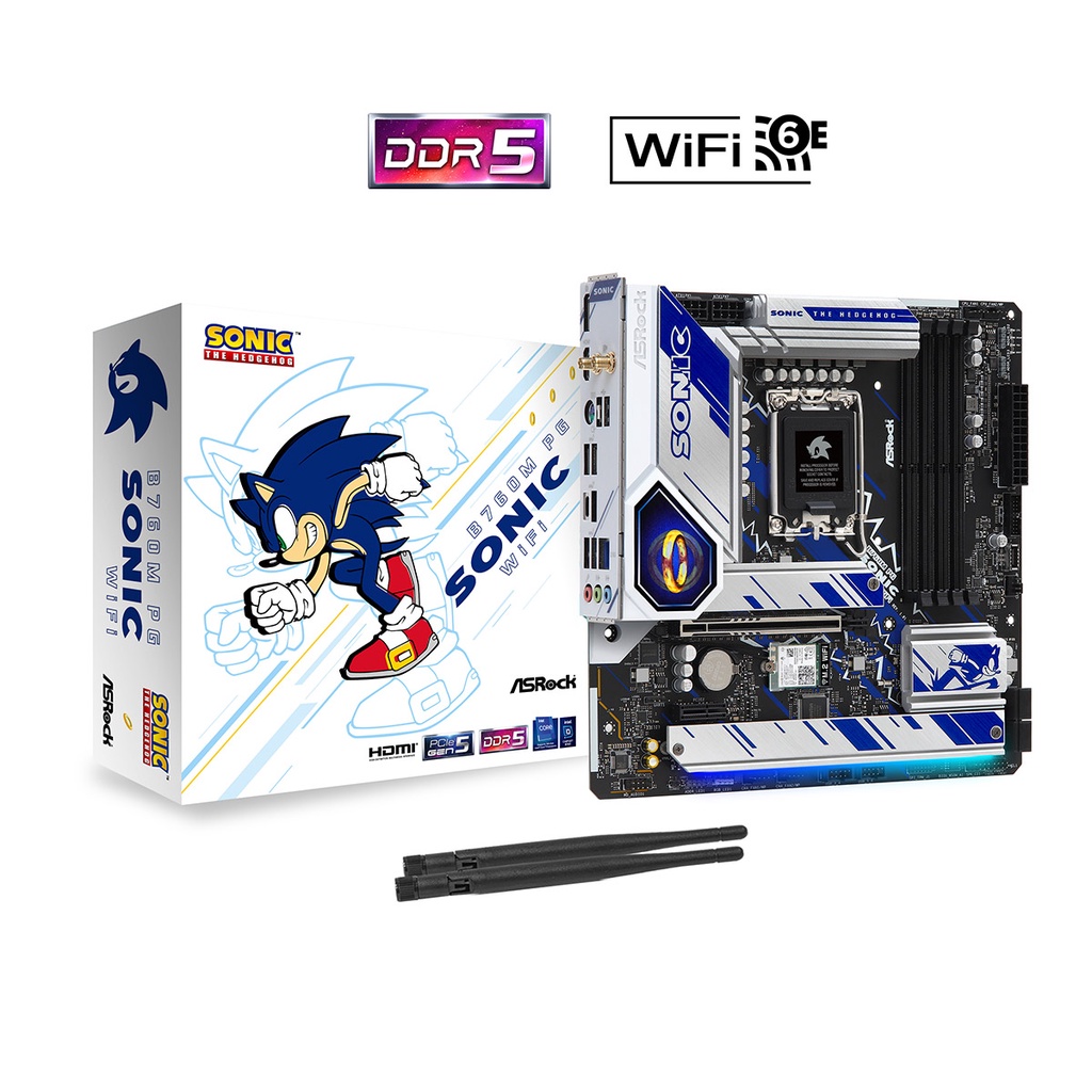 Asrock B760M PG Phantom Gaming Sonic Wifi Intel LGA1700 B760 DDR5 Raptor Lake Motherboard
