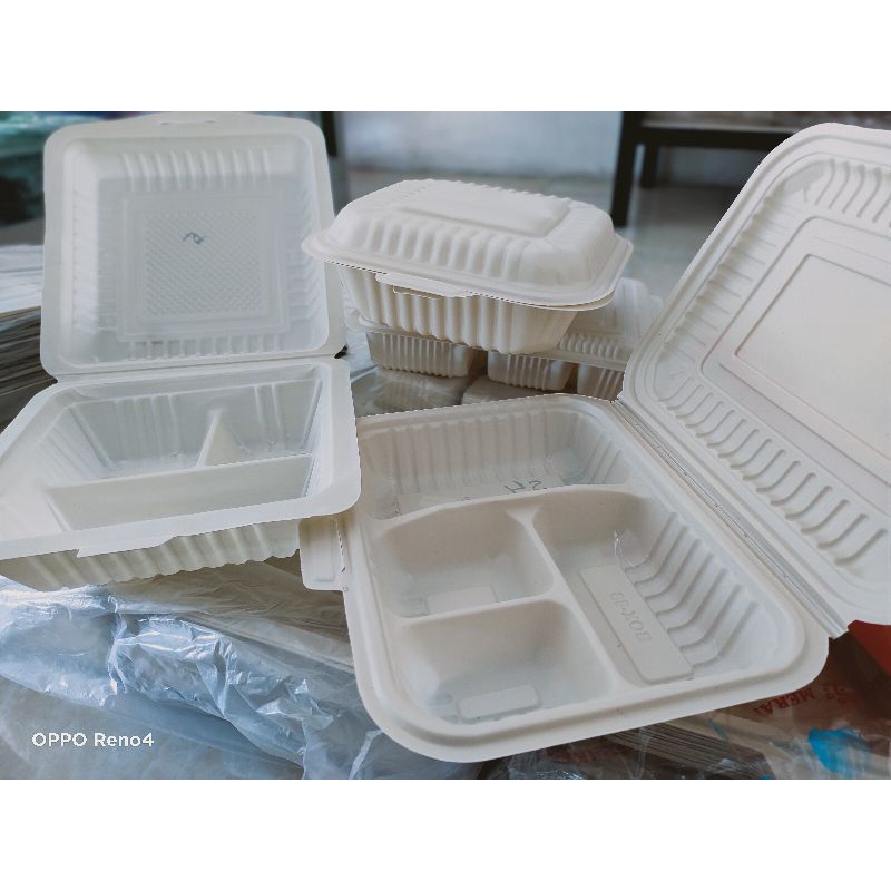 Meal Box Sekat/tempat nasi/putih 4 Sekat