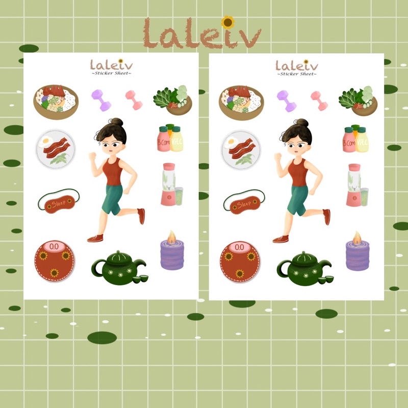 

Laleiv Fit / Healthy sticker sheet / journal sticker