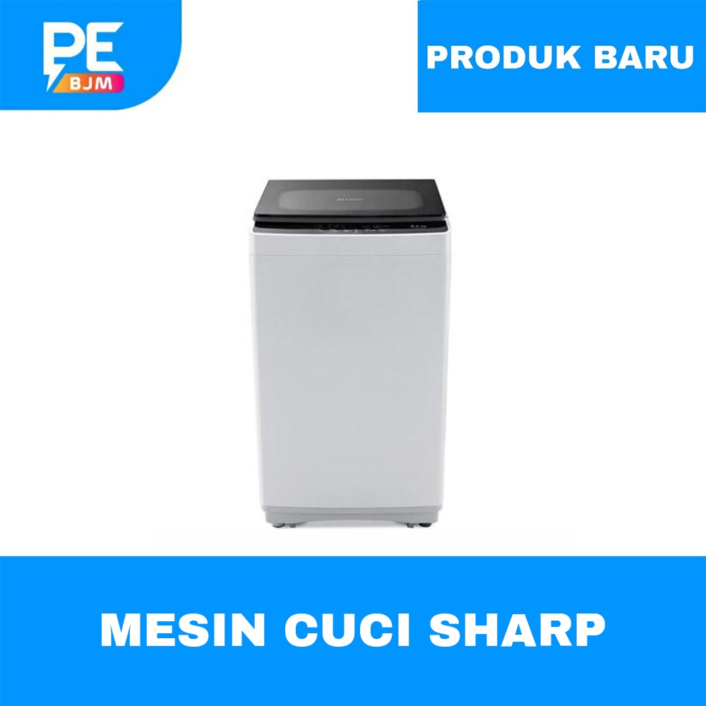 MESIN CUCI SHARP 8.5 KG TOP LOADING ES-H858T-GY