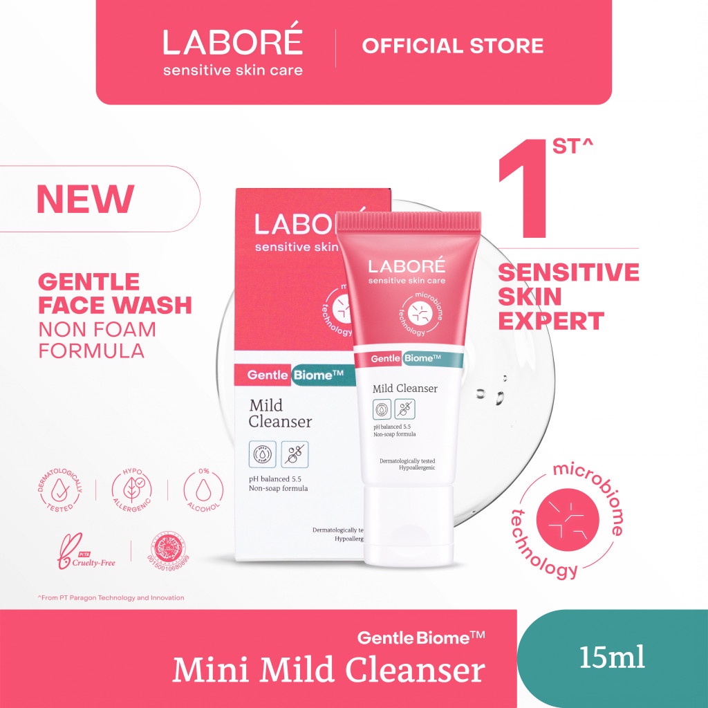 LABORE GentleBiome Mild Cleanser 15ml - Gentle Face Wash Kulit Sensitif