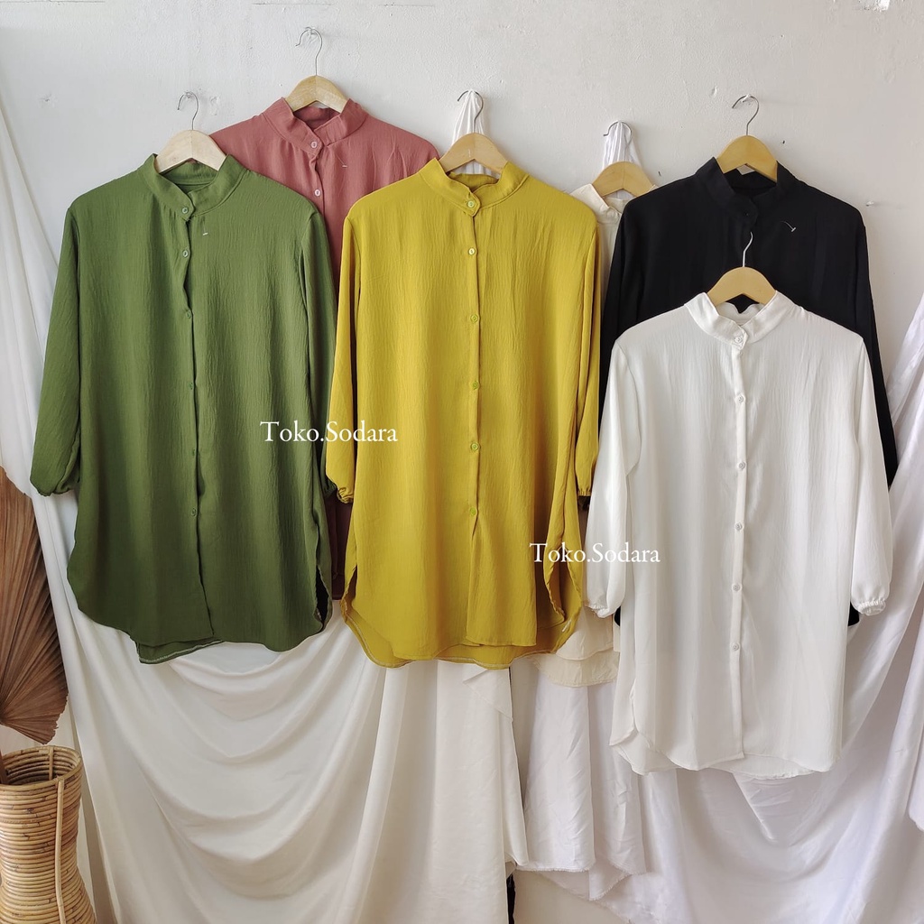 Tunik Najwa Crinckle // Atasan Wanita Terbaru