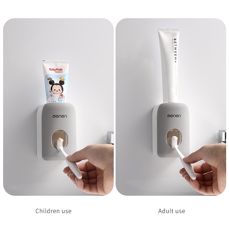 Dispenser Pasta Gigi Odol Otomatis Tempel Dinding Desain Minimalis Aestetik