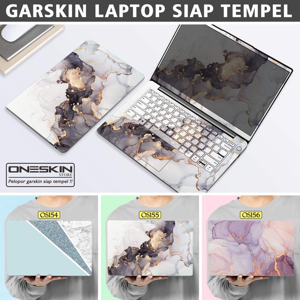 Garskin Sticker Laptop Protector Macbook Full Body Bottom Bezel Palmrest Skin Marble Style