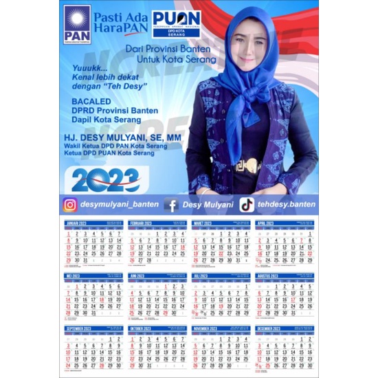 [PRODUK KHUSUS KARGO LUAR] CETAK KALENDER DINDING PARTAI/ PT 2024 DUPLEX 250GSM 2000PCS MURAH BANDUN