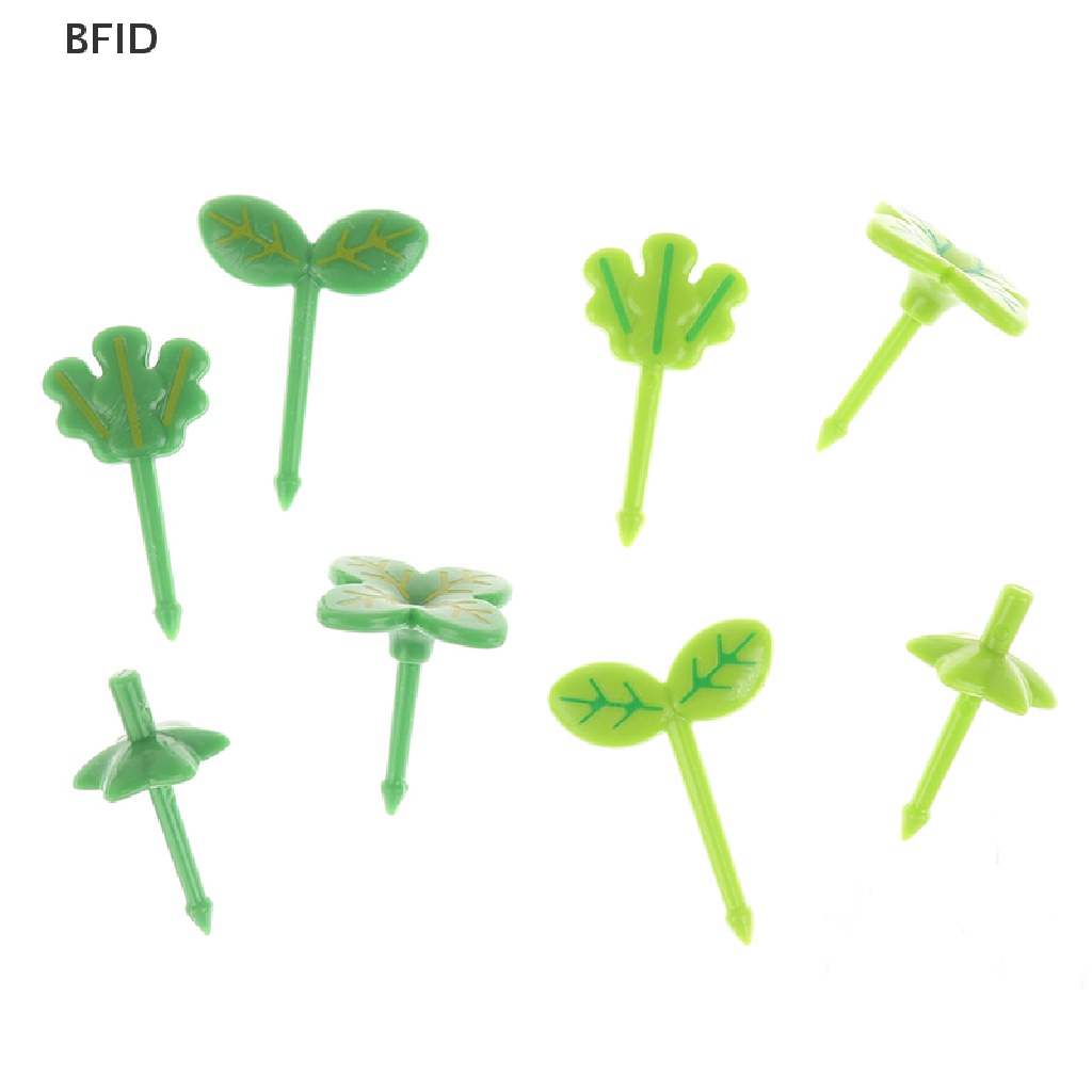 [BFID] 8pcs Fruit Vork Tandenstoker Bladeren Salade Tiny Vork Mini Cake Picks Voor kids [ID]