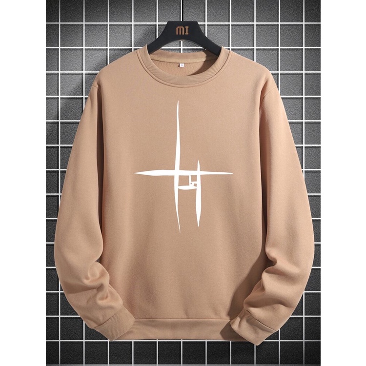 Sweatshirt Basic HELI II Sweater Crewneck Print DTF II Size M - XL Anak &amp; Dewasa ( Pria &amp; Wanita )