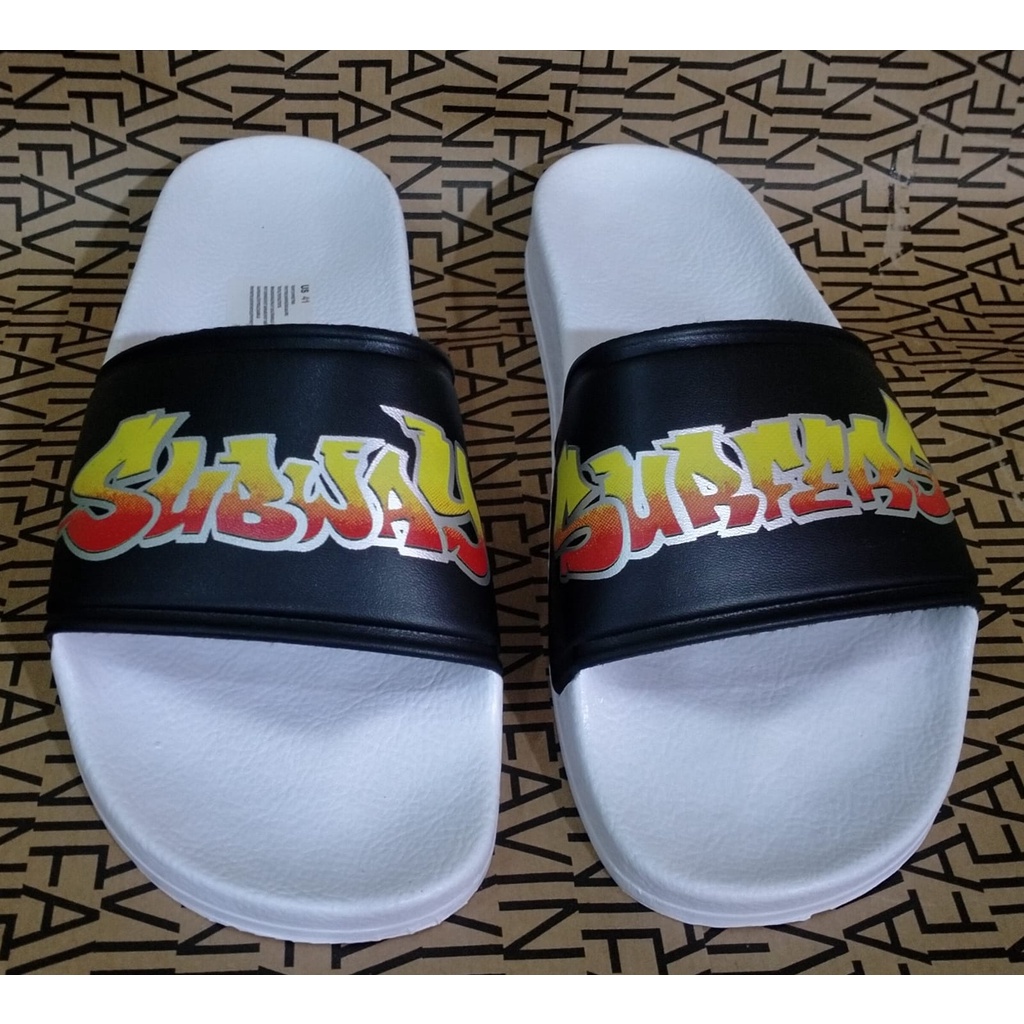 Sandal Slop Pria Subway Surfers X Adidas Premium