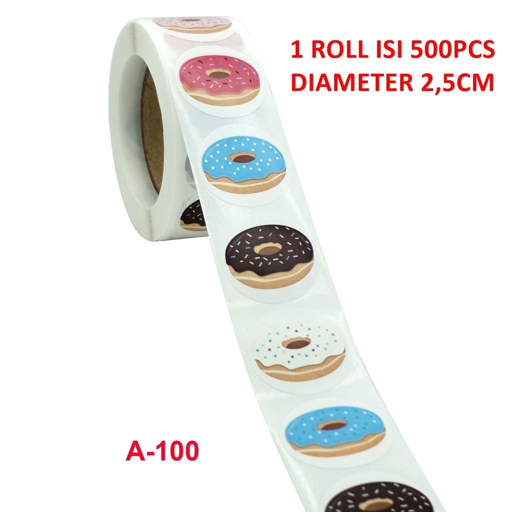 Khatinstore Sticker Thankyou 1Roll (500pcs) Label Segel Order Packing Motif Bunga Love Serbaguna - SLK01