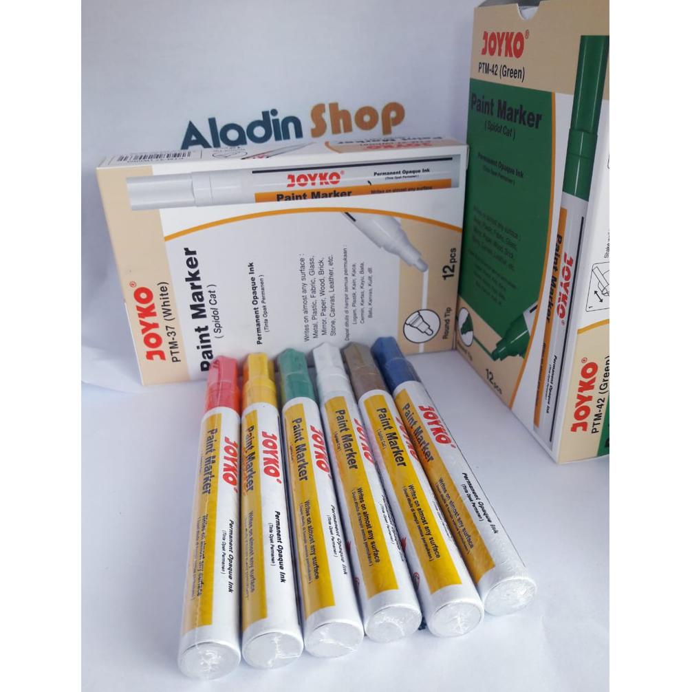 

Terbatas↓ Sepidol Spidol Paint Permanent Marker Cat kuning Biru Putih Hijau Biru Emas Joyko Yellow Blue White 58