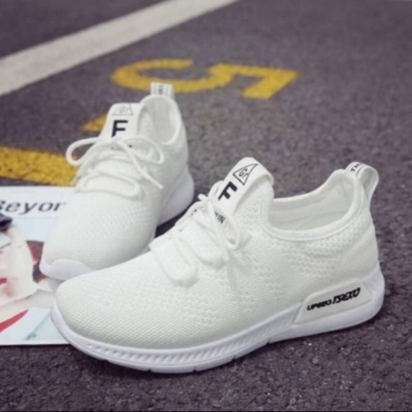Jual Sepatu sneakers wanita upseo tsexo import fashion - Putih Limited