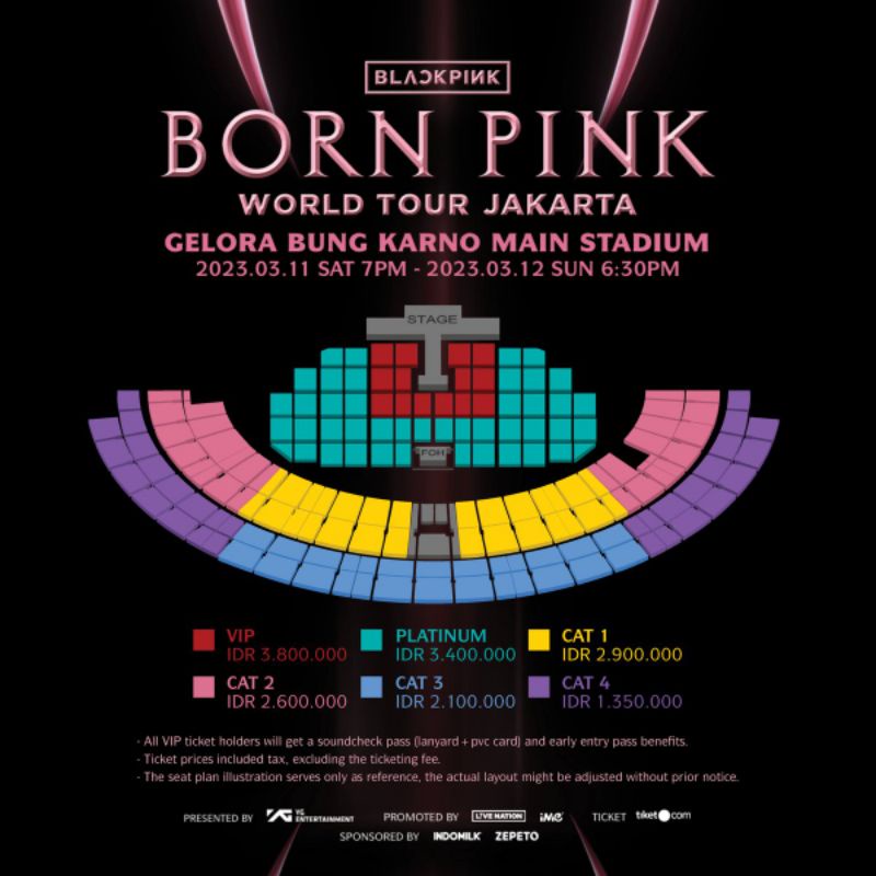 TIKET BLACKPINK : BORN PINK IN JAKARTA CAT 1 LEFT