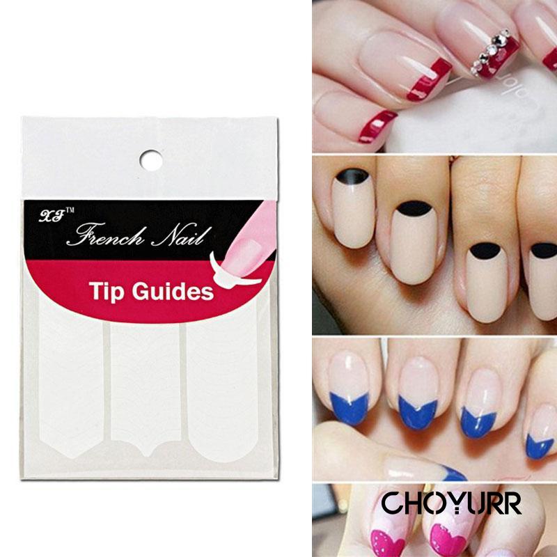 【COD】48pcs Nail French Sticker / French Tip Nail Guide / Stiker French / Nail Art Sticker Cetakan Kuku French Manicure DIY Stiker Kuku-CH