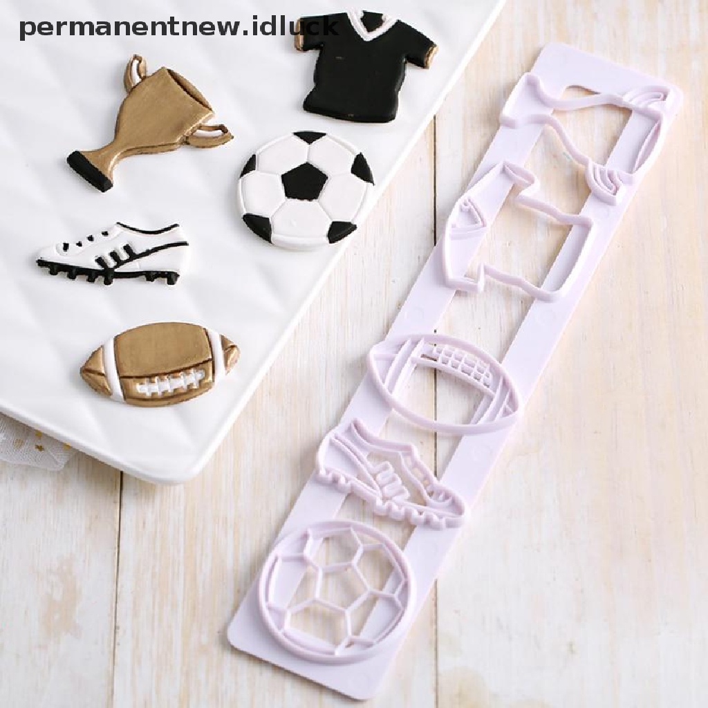 [luckypermanentnew] Football Sport Cookie Cutter DIY Alat Kue Dunia Kup Kue Sepak Bola Cookie Biskuit Embos Fondant Clay Pring Cetakan [ID]