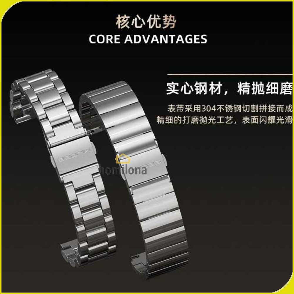 Mijobs 3 Point Strap Watchband Stainless Steel Xiaomi Mi Band 3/4/5/6