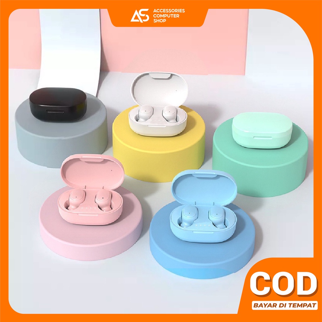 Headset Bluetooth 5.1 TWS A6S Macaron Waterproof IPX4 AH056 - ACS