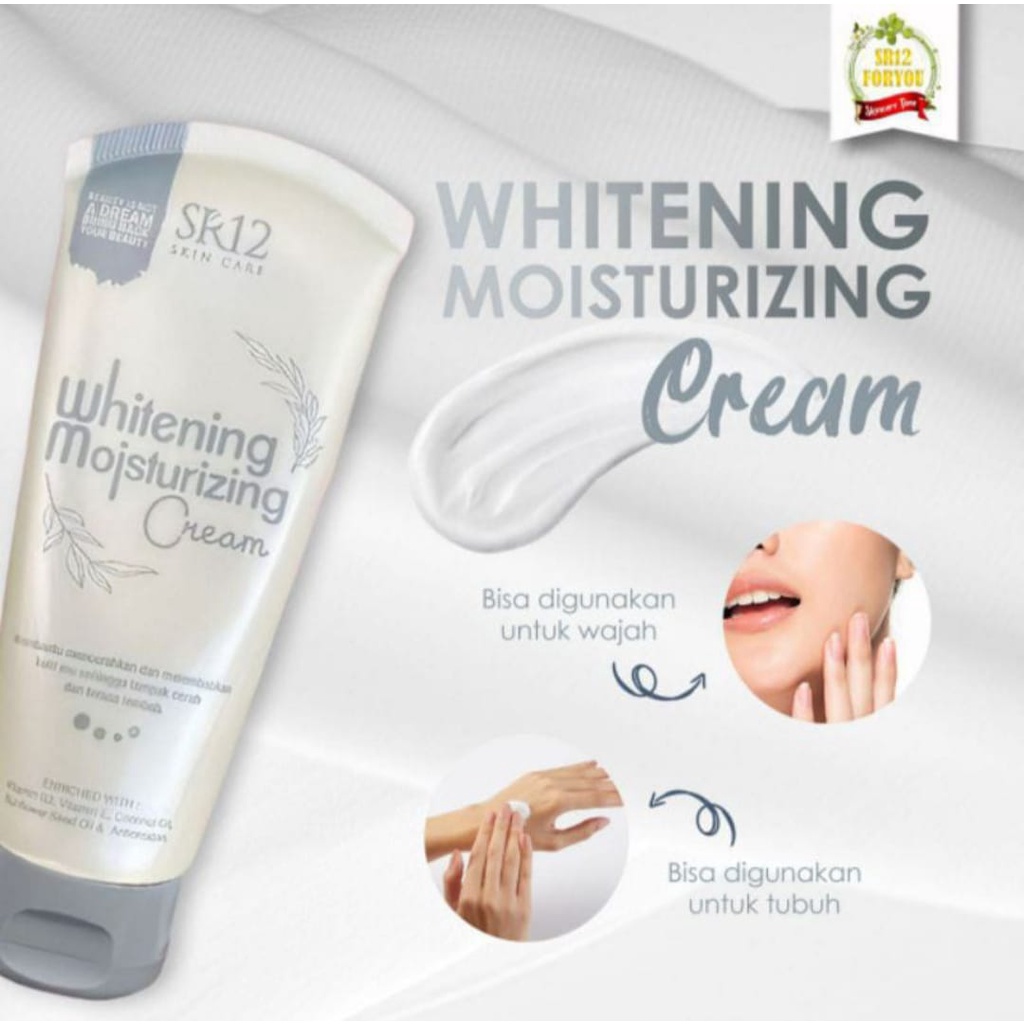 WHITENING MOISTURIZING CREAM SR12/ PELEMBAB/ PERAWATAN PEMUTIH/ UNTUK MEMUTIHKAN KULIT