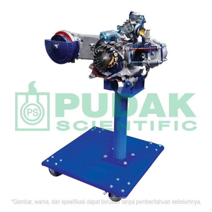 4-Stroke Motorcycle Engine AT, Sectioned