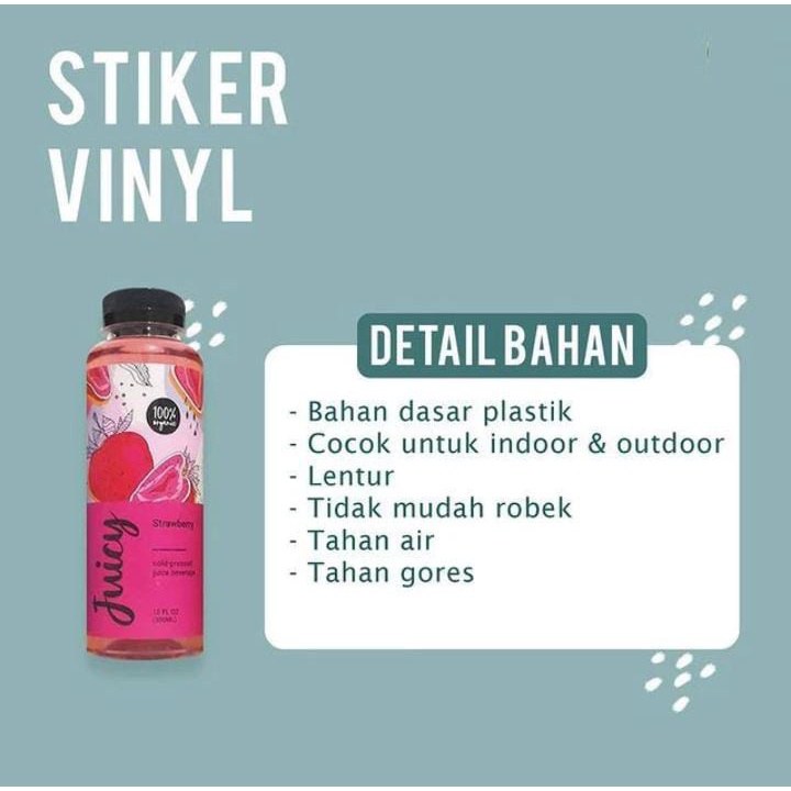 

CETAK STIKER VINYL TERMURAH A3+ [BACA DESKRIPSI]