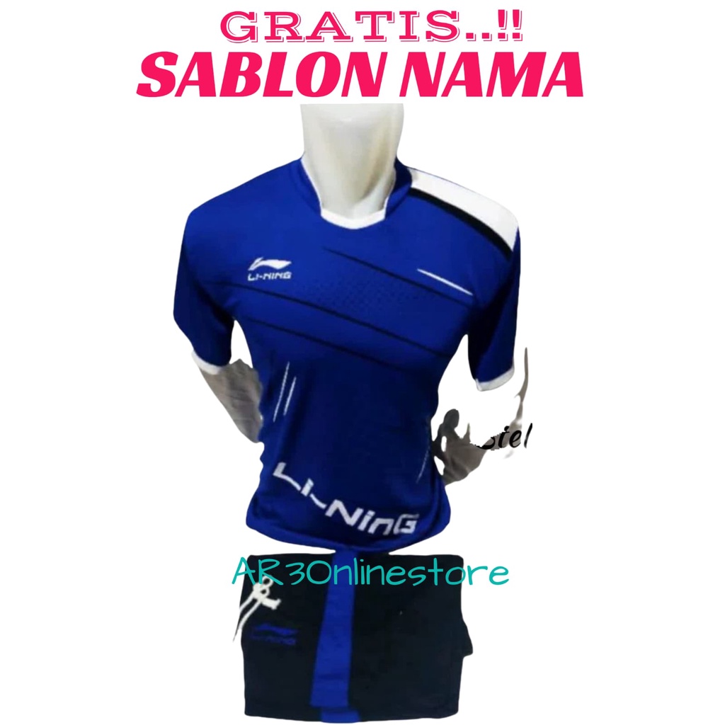 ( FREE SABLON NAMA ) Baju olahraga pria/wanita dewasa kaos badminton bulutangkis tenis voli bola futsal motif terbaru