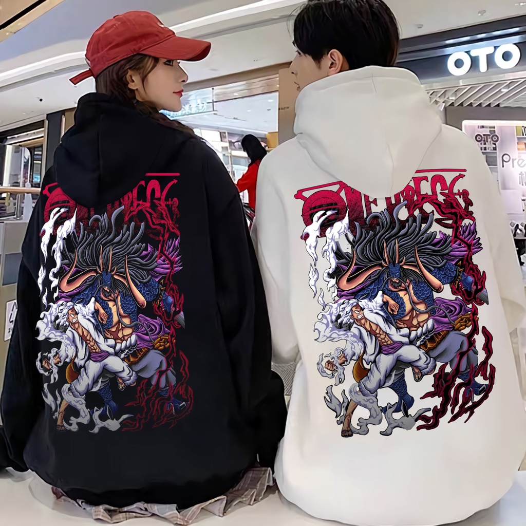 Promo Cod Hoodie Pria Wanita Couple One Piece Attack On Onigashima Luffy Gear 5 Sun God Nika Vs Kaido Bisa Couple Pria Wanita Wear Sweatshirt Loose Oversize Trendy Jacket Hoodie Korean Style