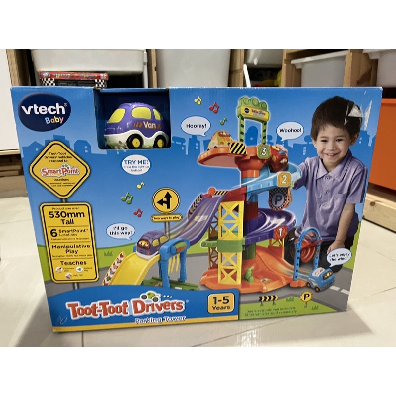 Preloved toodler vtech toot toot driver parking tower